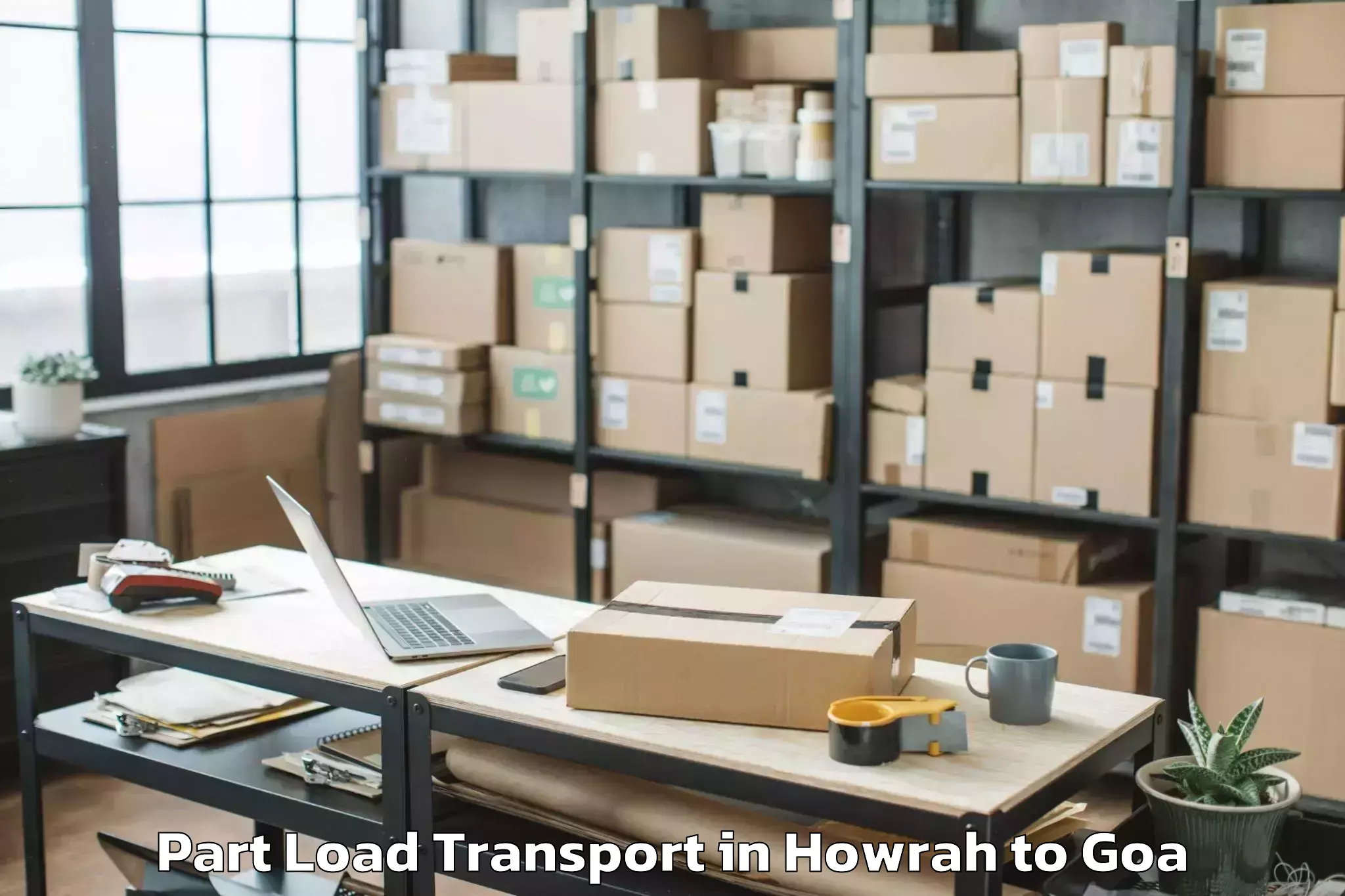 Book Howrah to Mopa Part Load Transport